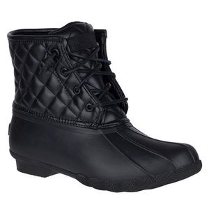 Sperry Saltwater Quilted Black duck boot